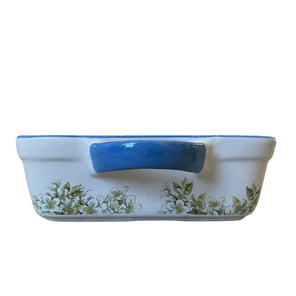Beatrix Potter Peter Rabbit Rectangular Ceramic Baker Blue Rim Easter  NEW - Picture 11 of 15